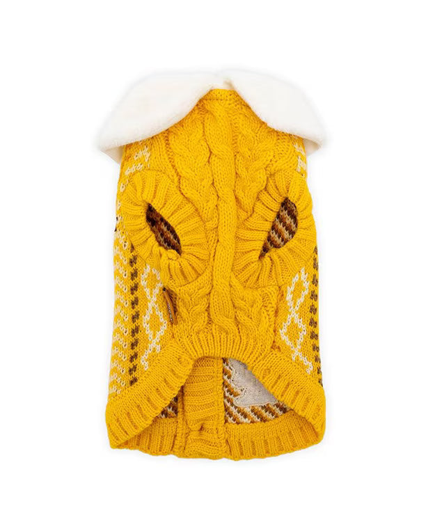 Snoopy Hug Knit Sweater Yellow