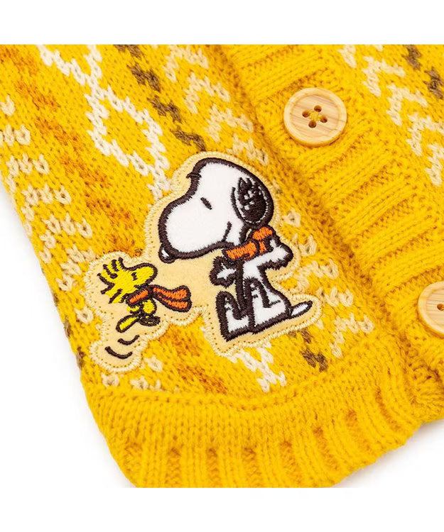 Snoopy Hug Knit Sweater Yellow