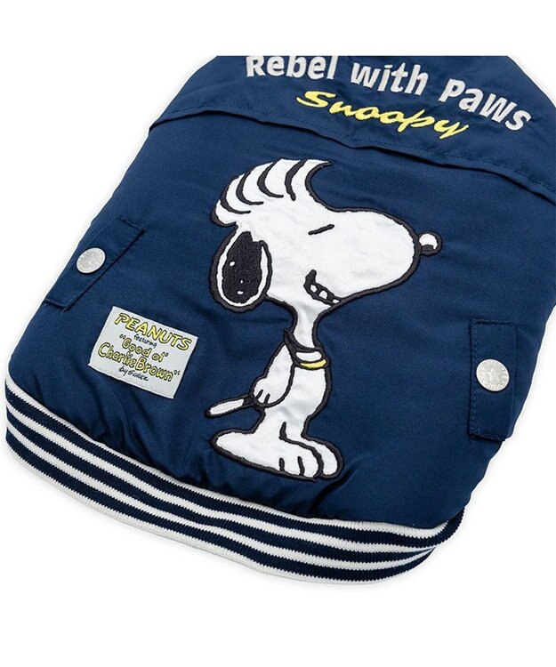 Snoopy Navy Rebel with Paws Far Infrared Jacket
