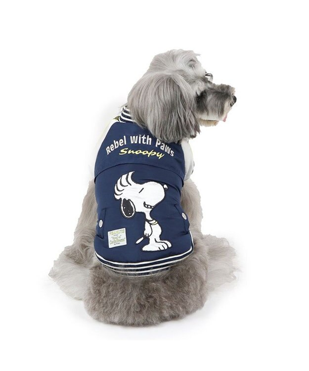 Snoopy Navy Rebel with Paws Far Infrared Jacket