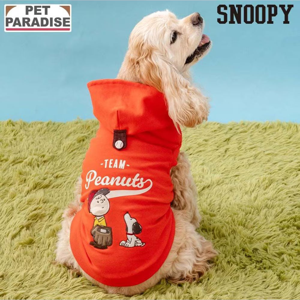 Vintage Snoopy Baseball Hoodie-Orange