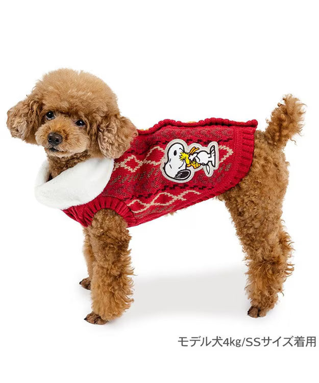 Snoopy Hug Knit Sweater Red