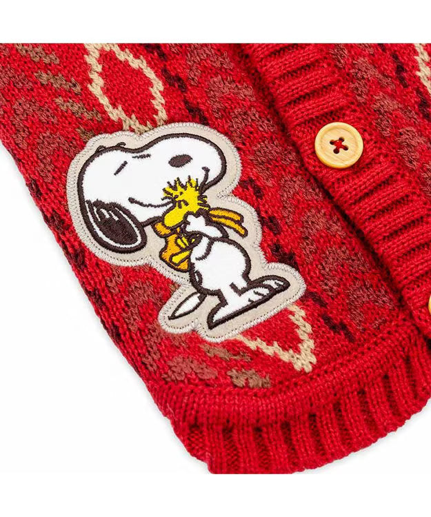 Snoopy Hug Knit Sweater Red